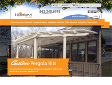 Tablet Screenshot of heartlandpergolas.com